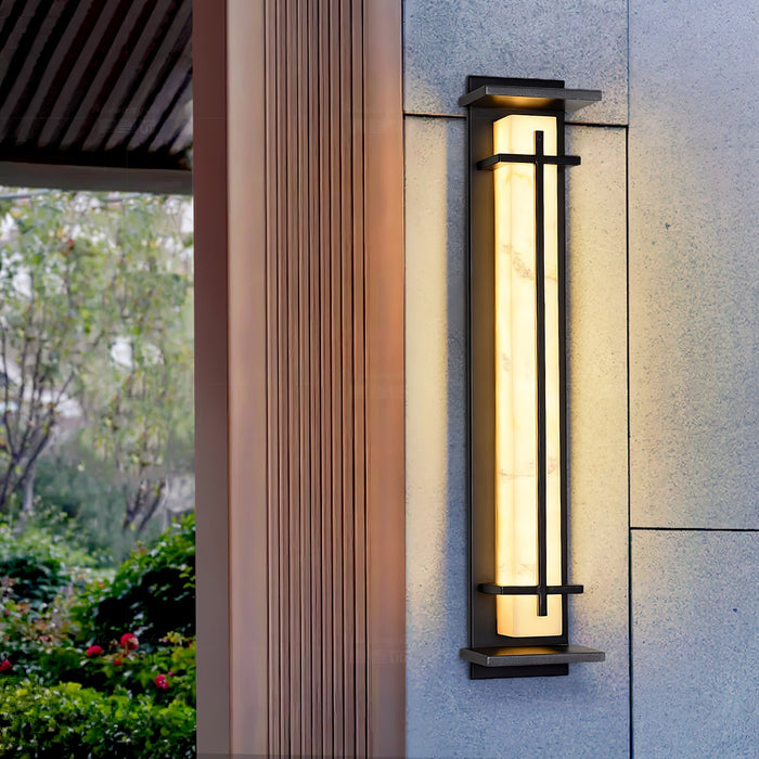 Square Outdoor Alabaster Wall Light - Simprolos