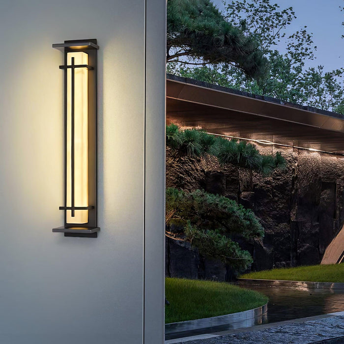 Square Outdoor Alabaster Wall Light - Simprolos
