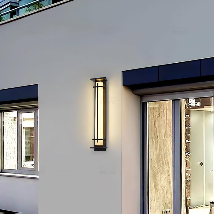 Square Outdoor Alabaster Wall Light - Simprolos