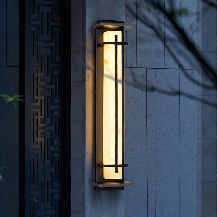 Square Outdoor Alabaster Wall Light - Simprolos