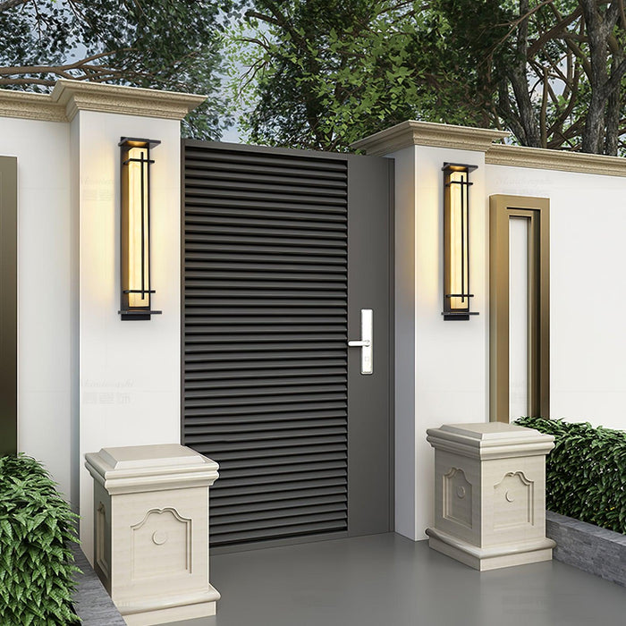 Square Outdoor Alabaster Wall Light - Simprolos