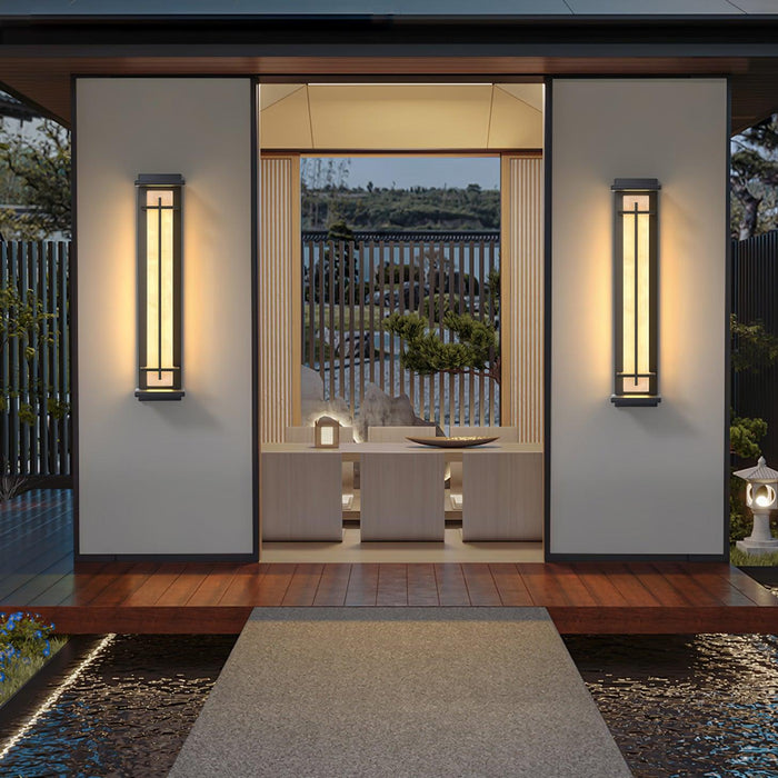Square Outdoor Alabaster Wall Light - Simprolos