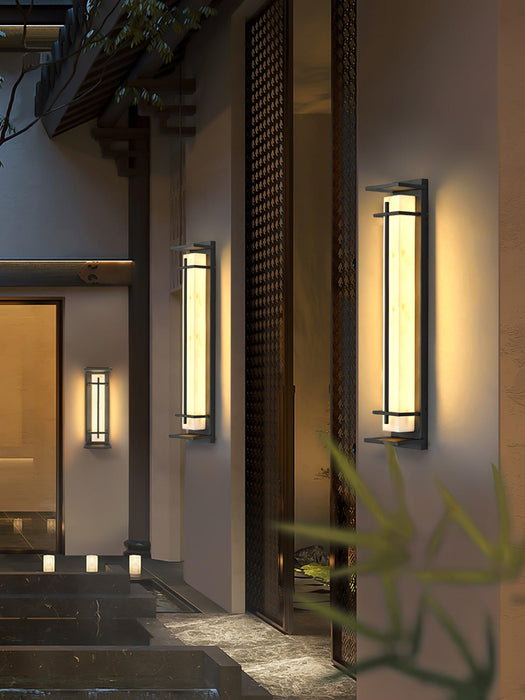 Square Outdoor Alabaster Wall Light - Simprolos