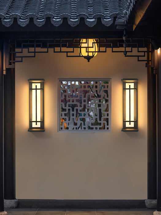 Square Outdoor Alabaster Wall Light - Simprolos