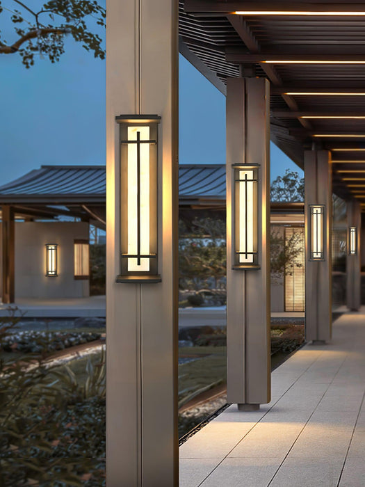 Square Outdoor Alabaster Wall Light - Simprolos