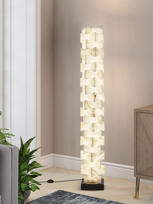 Stacked Alabaster Squares Floor Lamp - Simprolos