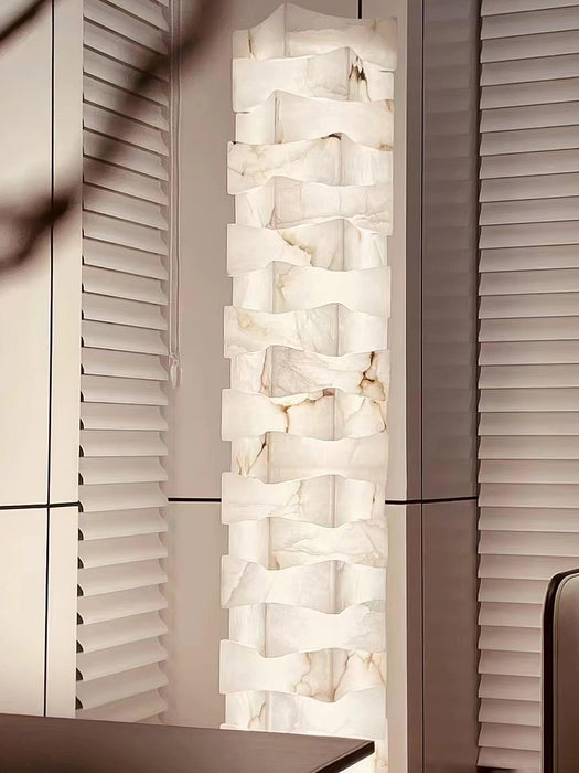 Stacked Alabaster Squares Floor Lamp - Simprolos