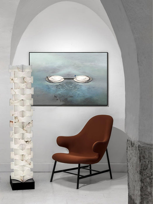 Stacked Alabaster Squares Floor Lamp - Simprolos