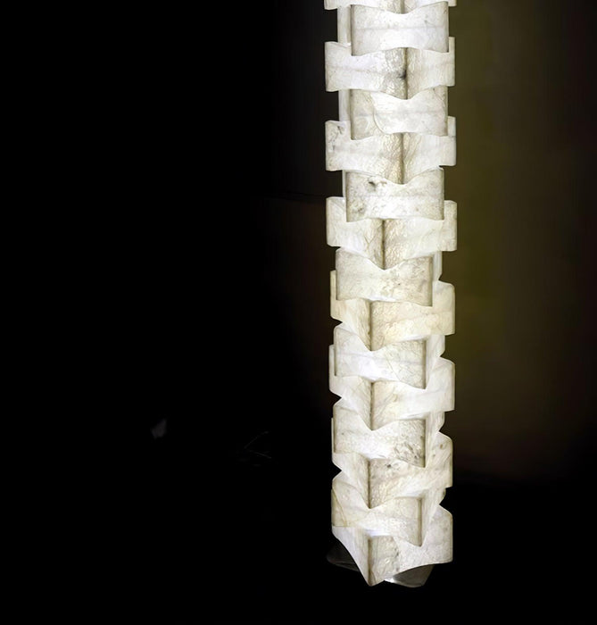 Stacked Alabaster Squares Floor Lamp - Simprolos