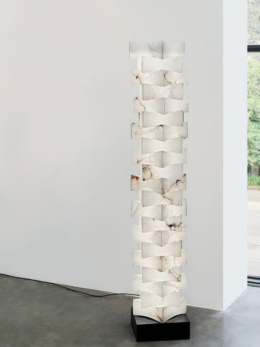 Stacked Alabaster Squares Floor Lamp - Simprolos