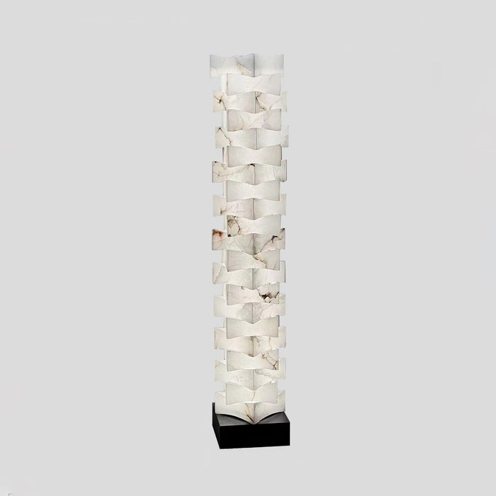 Stacked Alabaster Squares Floor Lamp - Simprolos