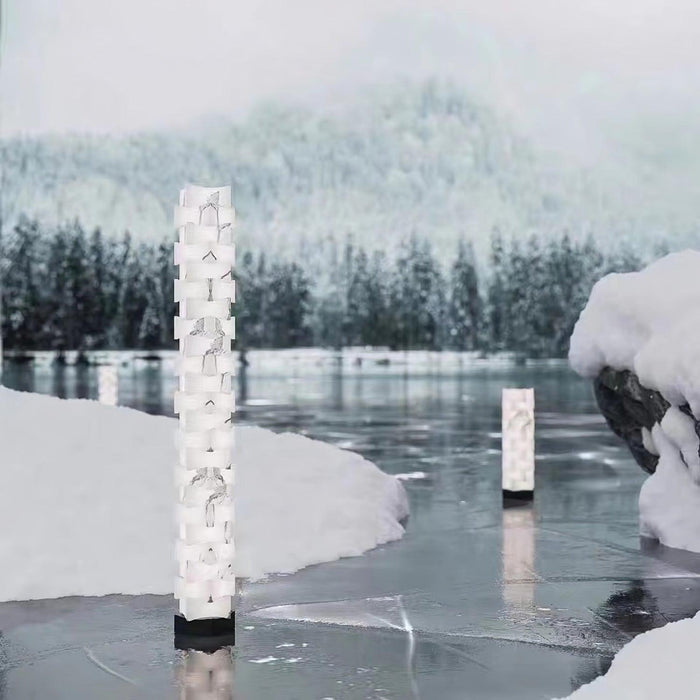 Stacked Alabaster Squares Floor Lamp - Simprolos