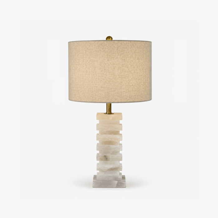 Stacked Alabaster Table Lamp - Simprolos