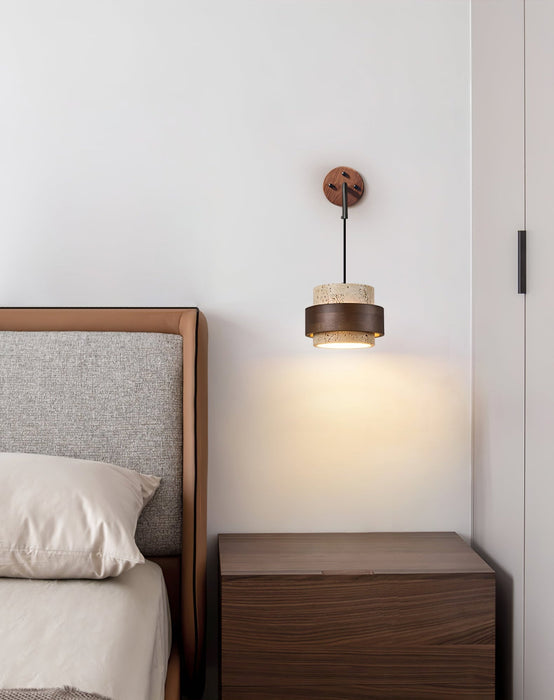 Stonova Travertine Wall Sconce - Simprolos