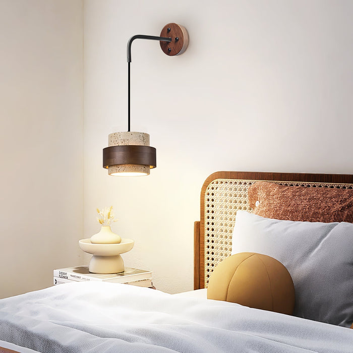Stonova Travertine Wall Sconce - Simprolos