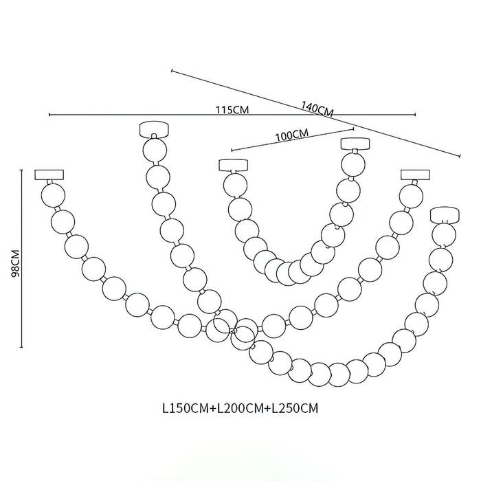 Strand Necklace Chandelier - Simprolos