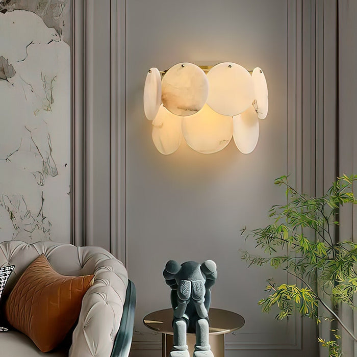 Strata Lumina Alabaster Wall Sconce - Simprolos