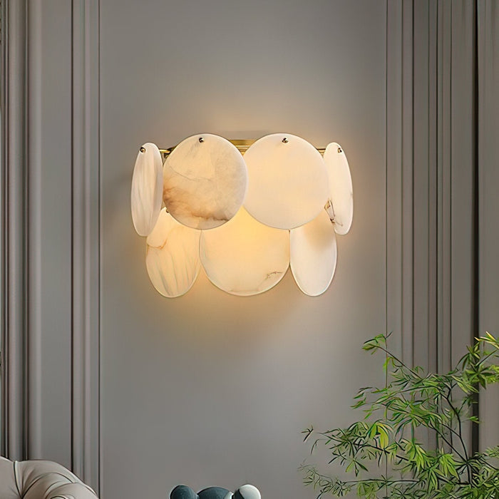 Strata Lumina Alabaster Wall Sconce - Simprolos