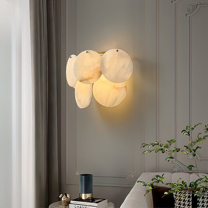 Strata Lumina Alabaster Wall Sconce - Simprolos