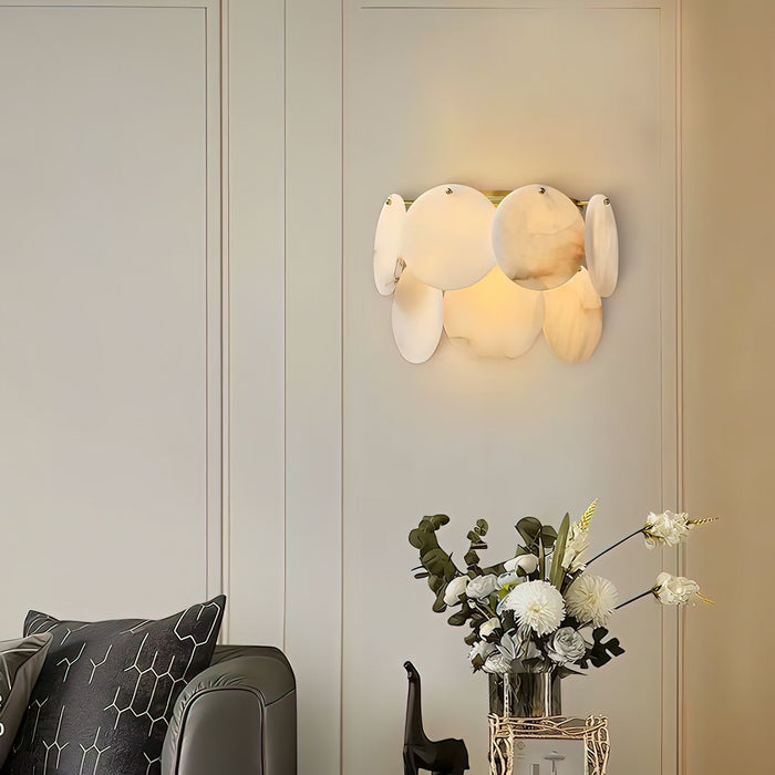 Strata Lumina Alabaster Wall Sconce - Simprolos