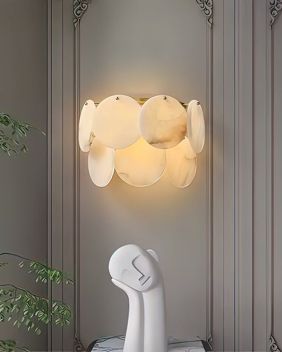 Strata Lumina Alabaster Wall Sconce - Simprolos