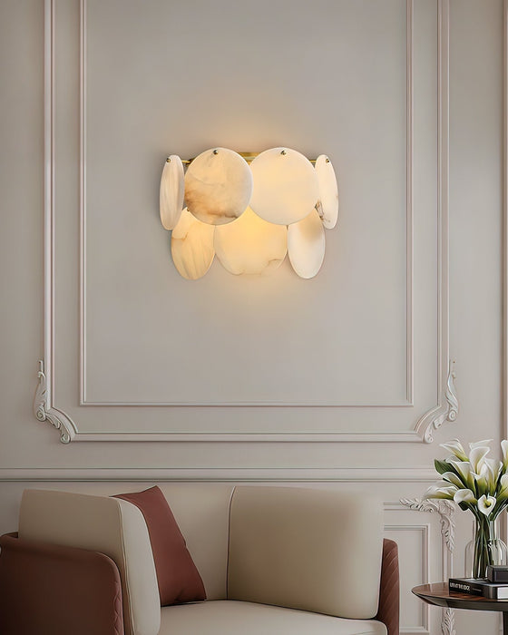 Strata Lumina Alabaster Wall Sconce - Simprolos
