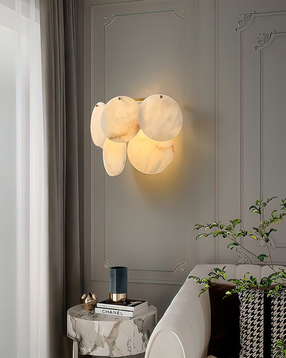 Strata Lumina Alabaster Wall Sconce - Simprolos