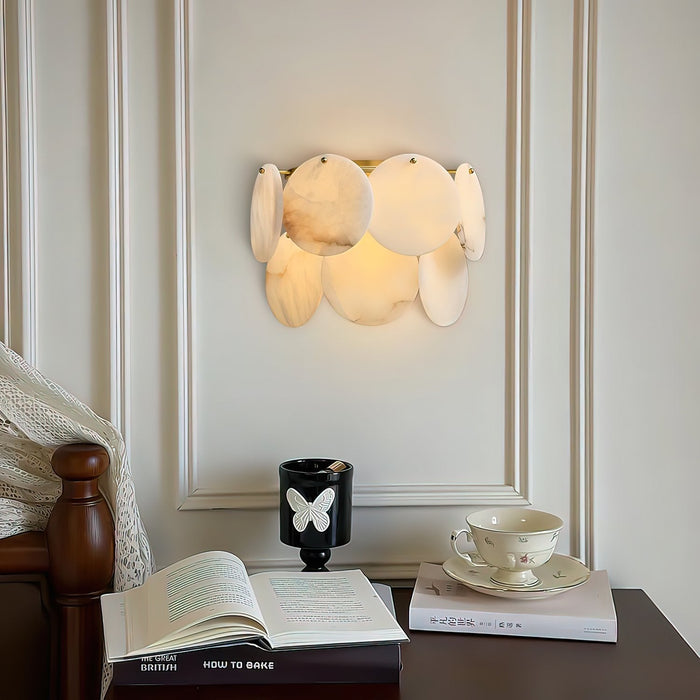 Strata Lumina Alabaster Wall Sconce - Simprolos