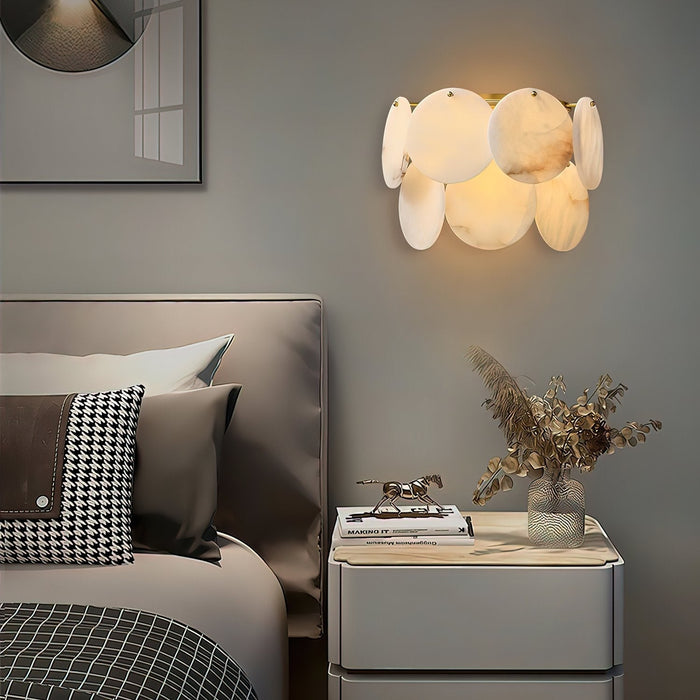 Strata Lumina Alabaster Wall Sconce - Simprolos