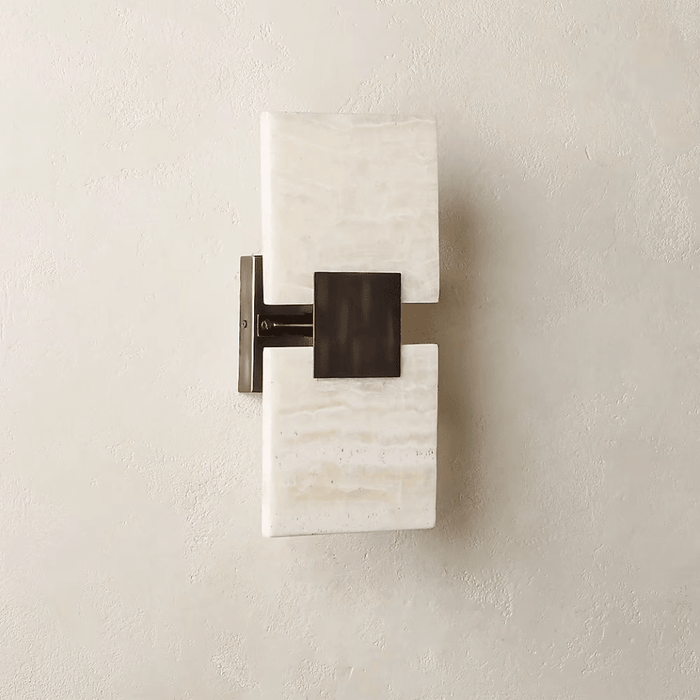 Strata Shift Alabaster Wall Lamp - Simprolos