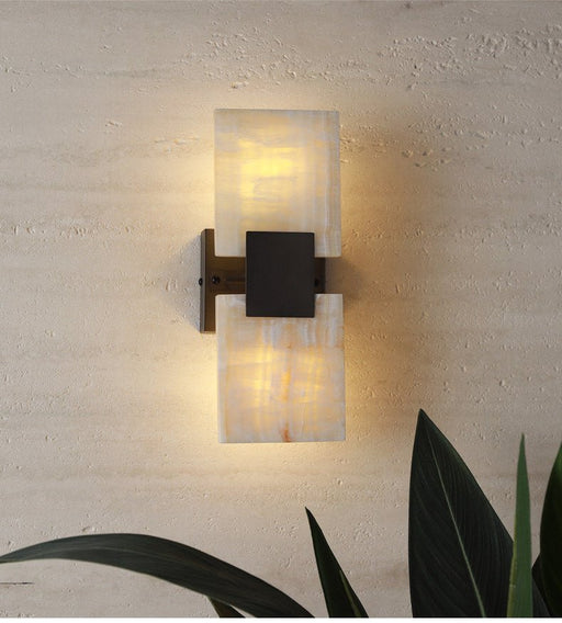 Strata Shift Alabaster Wall Lamp - Simprolos
