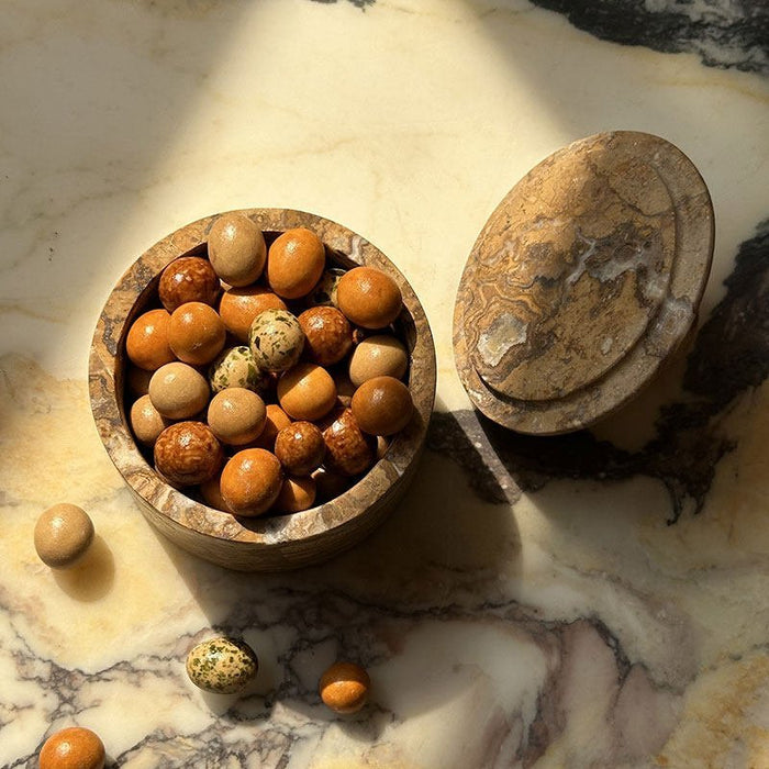 Strata Sphere Stone Storage Box - Simprolos