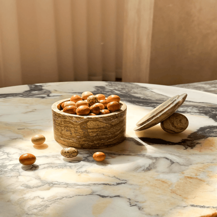 Strata Sphere Stone Storage Box - Simprolos