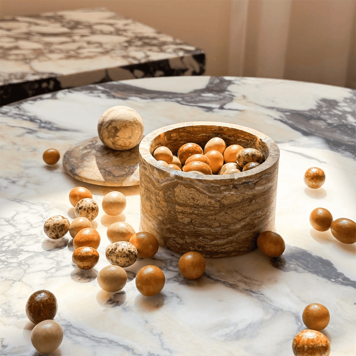 Strata Sphere Stone Storage Box - Simprolos