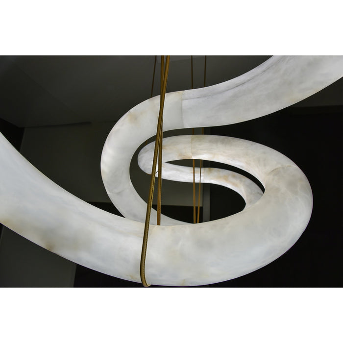 Streamlined Alabaster Pendant Lamp - Simprolos