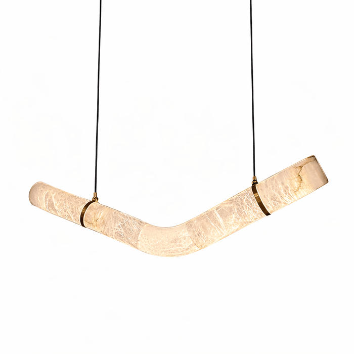 Streamlined Alabaster Pendant Lamp - Simprolos