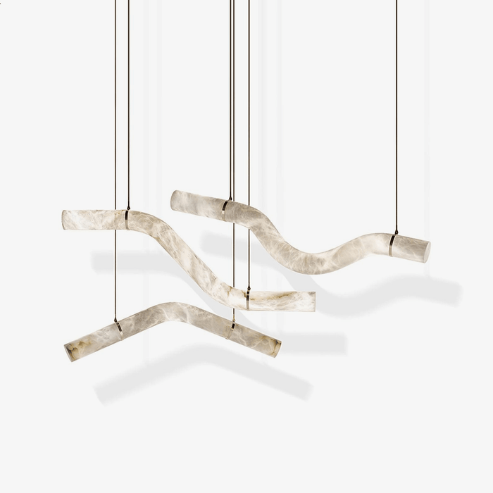 Streamlined Alabaster Pendant Lamp - Simprolos