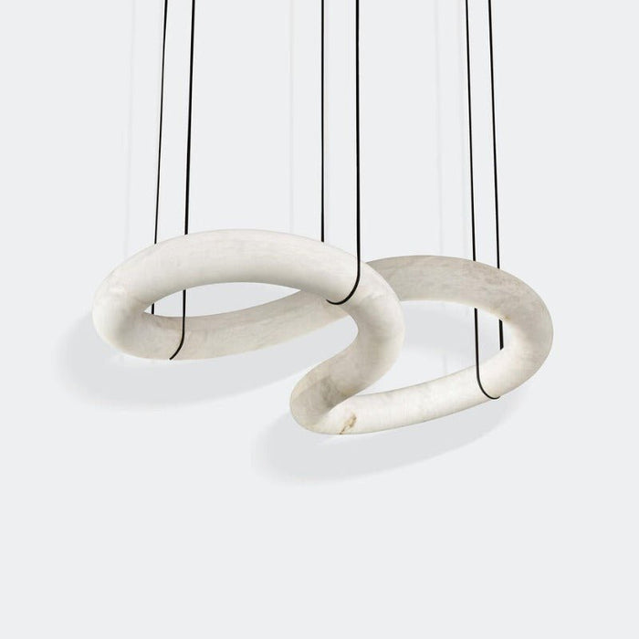 Streamlined Alabaster Pendant Lamp - Simprolos
