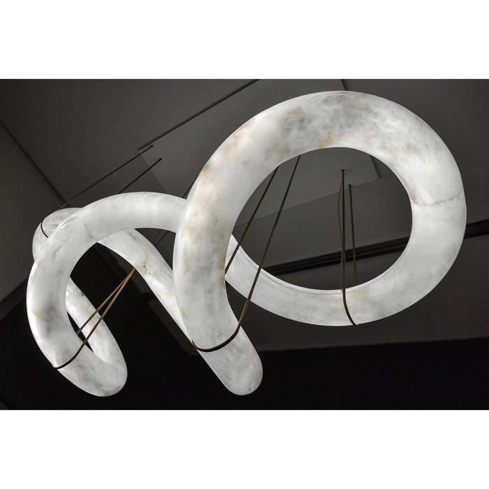 Streamlined Alabaster Pendant Lamp - Simprolos