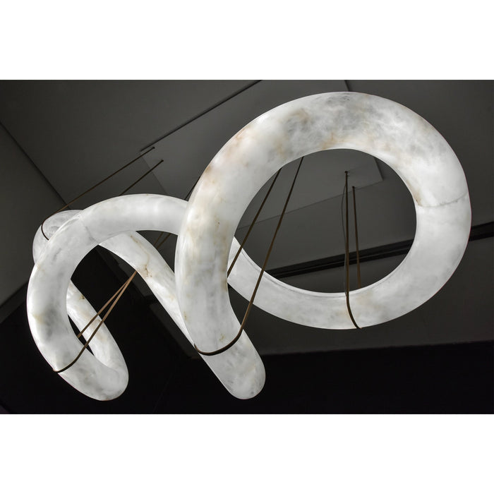Streamlined Alabaster Pendant Lamp - Simprolos