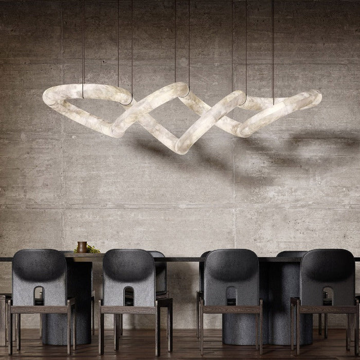 Streamlined Alabaster Pendant Lamp - Simprolos