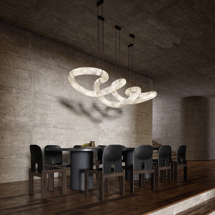 Streamlined Alabaster Pendant Lamp - Simprolos