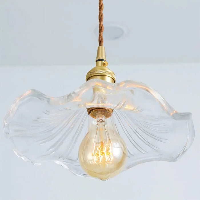 Stylish Hibiscus Flower Glass Pendant Light - Simprolos