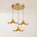 Stylish Hibiscus Flower Glass Pendant Light - Simprolos
