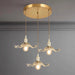 Stylish Hibiscus Flower Glass Pendant Light - Simprolos