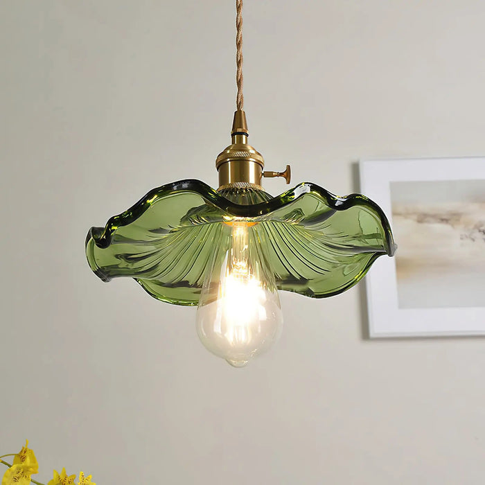 Stylish Hibiscus Flower Glass Pendant Light - Simprolos