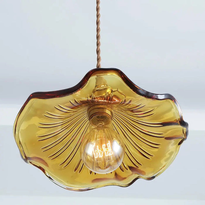 Stylish Hibiscus Flower Glass Pendant Light - Simprolos