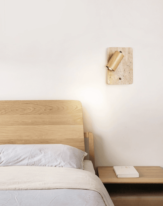 Stylish Travertine Wall Sconce Light Fixture - Simprolos