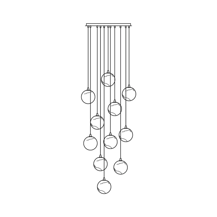 Sultana Alabaster Cluster Chandelier - Simprolos