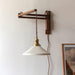 Swing Arm Walnut Wall Light - Simprolos